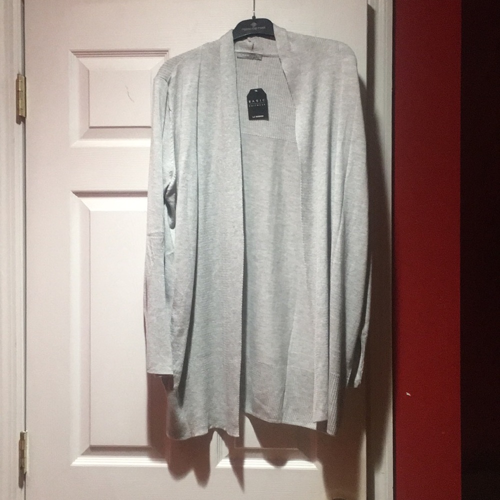 Gray LC Waikiki Cardigan NWT
